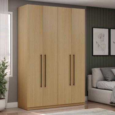 Imagem de Guarda-roupa Roupeiro 4 Portas 3 Gavetas 100% Mdf Modulado Infinity Savana