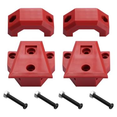 Imagem de seork Suportes de bolsa de ferramentas (2 peças) serve para sistema de trilhos de caixas de ferramentas de canto Packout, compatível com ToughBuilt ClipTech, vermelho