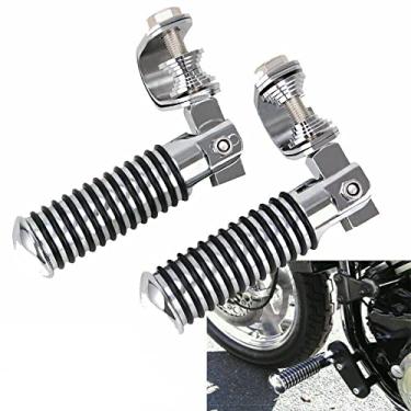 Imagem de Oumurs Apoios Para Os Pés Motocicletas, De Pé 1" Crash Bar, 1,25" 1 1/4" Protetor Motor Com Braçadeira Em U, Universais Compatíveis Harley Sportster 883 1200 Bad Boy Heritage Softail Flst Fxst Fxrt