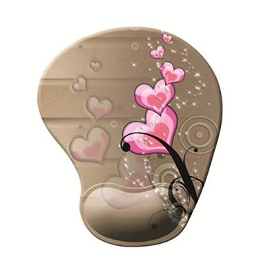 Imagem de Mouse pad com suporte para descanso de pulso, mouse pad de gel com base de borracha antiderrapante, almofada ergonômica para descanso de pulso para laptop, computador, casa, escritório, trabalho