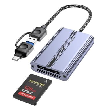 Imagem de MOGOOD CFexpress Leitor de cartão, USB 3.2 10Gbps CFexpress Tyep B, adaptador de cartão de memória de alumínio portátil USB C compatível com iPhone 15 Pro, iPad Pro, PC, laptop, smartphone, computador