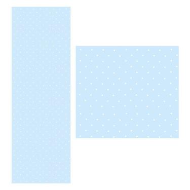 Imagem de Papel De Parede Adesivo Bolinha Azul 1,5 Metros O Rolo Np358