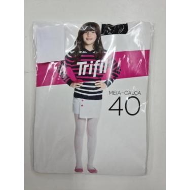 Imagem de Meia Calça Infantil Fio 40 TriFil 6834, M, Branco