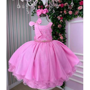 Imagem de Vestido Bella Child Nicole Rosa festa luxo, 4, Carnation pink