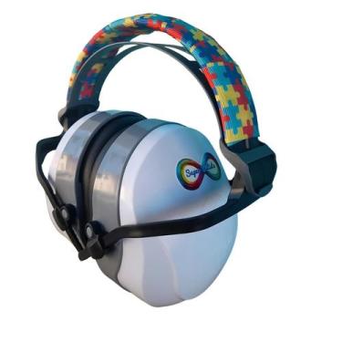 Imagem de Abafador De Ruido 26 Db Branco Para Autistas - Coleção Tea & Amor