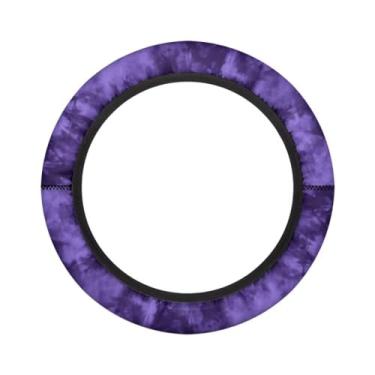 Imagem de FUIALDOLG Capa de volante roxa para carrinho de golfe, protetor de volante, antiderrapante, extensível, universal, acessório de carro com aderência confortável para homens/mulheres