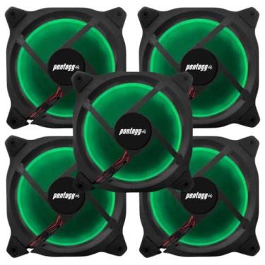 Imagem de Kit 5 Cooler Fan Reinforced 5 Leds Para Gabinete 120mm x 120mm - Ponto