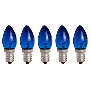 Imagem de Lampada Chupeta E14 7W 127V Azul Kit com 5 Unidades - KIAN