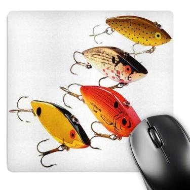 Imagem de 3dRose Mouse pad com iscas de pesca de 20 x 20 x 0,63 cm (mp_3981_1)