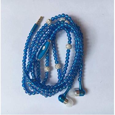 Imagem de SPRINT4DEALS Fones de ouvido com fio com microfone, qualidade de som estéreo, cancelamento de ruído, fones de ouvido para corrida/culinária/academia/esportes (azul pérola)