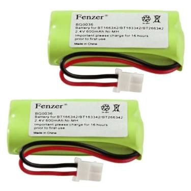 Imagem de Fenzer Pacote com 2 baterias para telefone residencial BG0036 para Vtech/AT&T BT166342 BT266342 BT183342 BT283342 BT162342 BT262342 BT1183342 TL32100 TL90070 2SNAAA70 0HSX2F