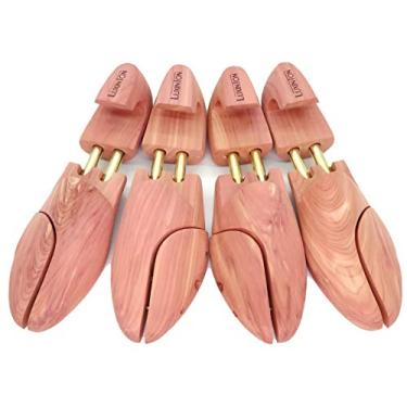 Imagem de Luxinton 'Luka' Tênis masculino de cedro com banheira dupla e salto com gancho, 2 unidades (para 2 pares de sapatos), Amarelo, EU 42 - 43 / Medium / 9 - 10.5 US