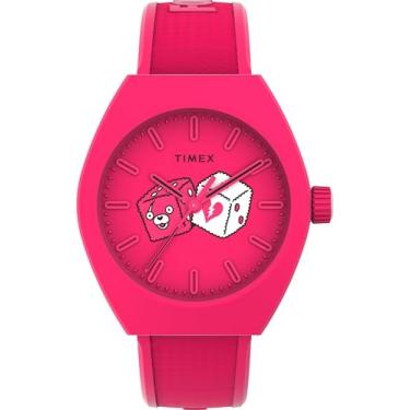 Imagem de Timex Relógio masculino Urban Pop x Fortnite 40 mm - pulseira rosa mostrador rosa caixa rosa, rosa