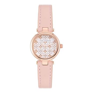 Imagem de Ted Baker Relógio feminino com pulseira de couro nude, rosa