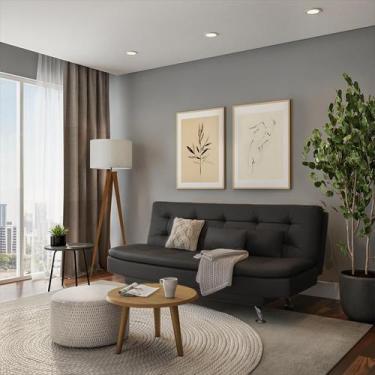 Imagem de Sofá-Cama 3 Lugares Casal Premium Winner Preto - Mobly