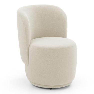 Imagem de Poltrona Orgânica Decorativa Living Molly Bouclê Bege - Desk Design