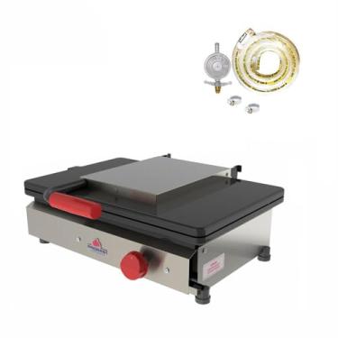 Imagem de Kit - Prensa Sanduicheira Lanche Grill a Gás Pr-500g + Kit Gás - Progás