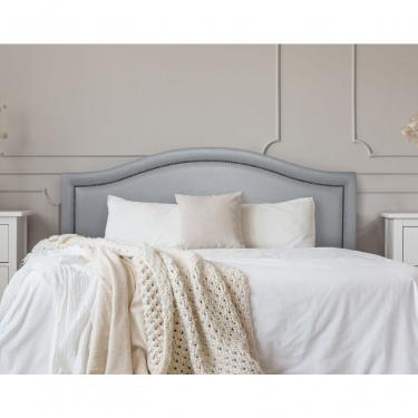 Imagem de Cabeceira Queen Curva Luxo 160x60 Courino Cinza - Tachas Fumê