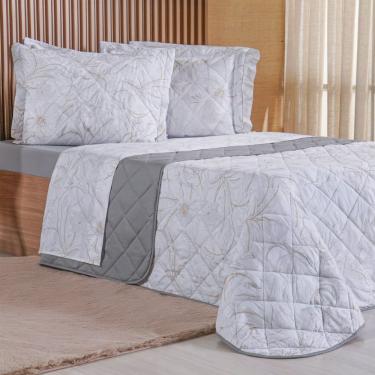Imagem de Kit Colcha Casal 200 Fios Estampada New 100% Algodão 220x240cm Dessin