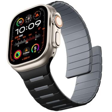 Imagem de Easuny Pulseira Magnética Esportiva Compatível Com Apple Watch Ultra 2/Ultra Para Homens 49 Mm 46 Mm 45 Mm 44 Mm 42 Mm, Pulseira De Silicone À Prova D'Água Para Iwatch Série Se 10 9 8 7 6 5 4 3 2 1