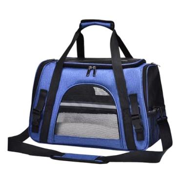 Imagem de Bothyi Bolsa de Transporte para Animais de Estimação com Alça de Ombro E Tapete Removível, Bolsa de Transporte Respirável para Gatos, Bolsa de Viagem para An, Azul