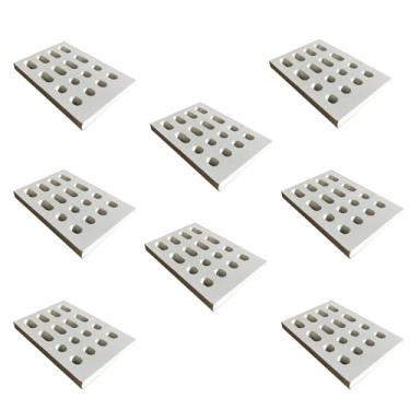 Imagem de Cmanzhi CG77 (pacote com 8) domador de chamas de tijolo cerâmico, peças de reposição para briquetes de cerâmica para membros Mark Y0660 296435 M3905ALP MONARCH04ALP Y0660LP-2 Y0660LP Y0660NG 04ANG