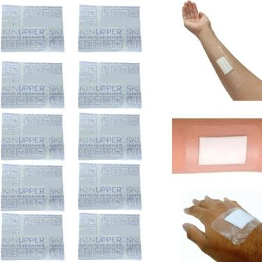 Imagem de Kit 10 Curativo Para Absorção Proteção Feridas Lesões 5x 7,2cm - Skinu