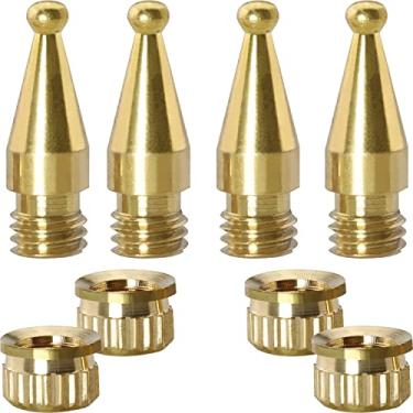 Imagem de MEETOOT Spike 4Set M8 Base De Suporte Alto-Falante À Prova Choque Cobre Dourado E Almofadas Pés Para Amplificador, Cd, Dvd, Toca-Discos, Gravador, Chassi, Instrumento