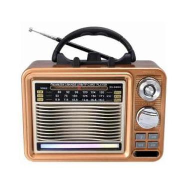 Imagem de Rádio portátil Altomex AD-238 com lanterna entrada USB e bateria recar