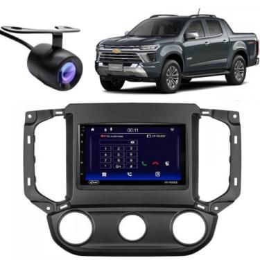 Imagem de Central Multimidia Android Auto GM S10 Moldura + Câm Preto - First Opt