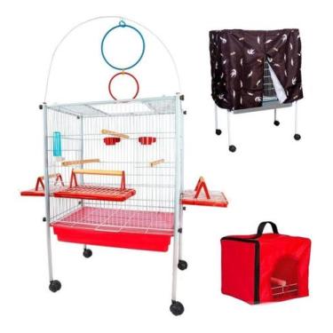 Imagem de Gaiola Viveiro Calopsita Aves Com Bolsa E Capa Protetora - Jel Plast, 