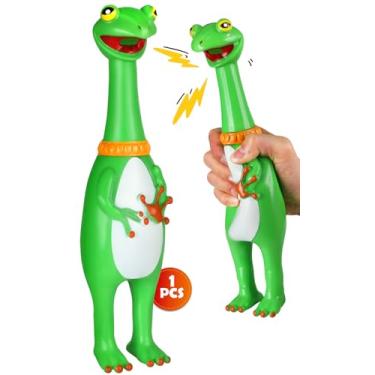 Imagem de Swooflia Brinquedo de borracha gritando galinha – Frog Giant Squeaky Chicken 30,5 cm brincadeira engraçada brinquedo de borracha para cachorro novidade festa mordaça presentes brincar buscar (1 pacote