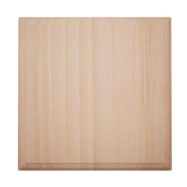 Imagem de 10 cm L x 10 cm A x 3,8 cm P Americraft Solid Hardwood Stain Grade Standard Smooth Rosette com borda decorativa, cerejeira