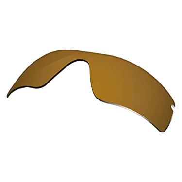 Imagem de Lentes de óculos de sol Glintbay 100% de ajuste preciso para Oakley Radar Path, Polarized Bronze Gold Mirror, Small