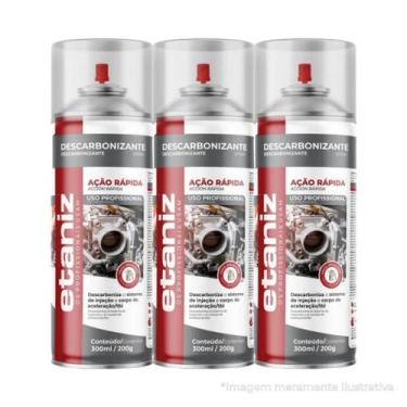 Imagem de Kit 3 Descarbonizante 300ml Limpa Bico Tbi Carburador - Etaniz