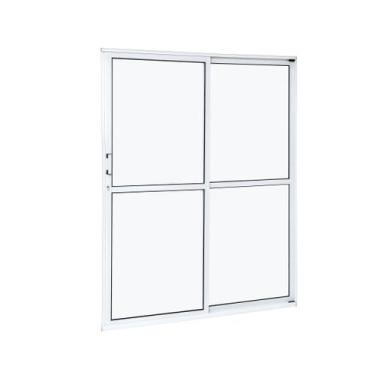 Imagem de Porta de Aluminio Balcão 210x160cm 2 Folhas com Vidro Liso e Batente 7