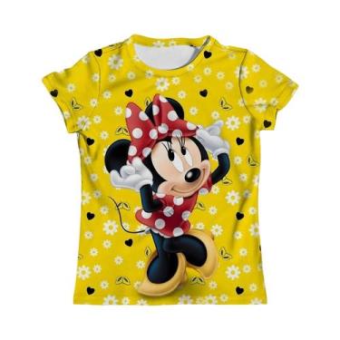 Imagem de Camiseta Infantil Rosa Minnie Mouse - Manga Curta, Gola Redonda - Idea