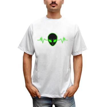 Imagem de Camiseta Masculina Dj Alien Engraçados Et - Bella Store, Branco, P, Ho