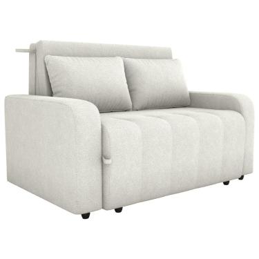 Imagem de Sofa Cama 2 Lugares 138 Cm Amora Tecido Boucle F492 Milani Store Natural