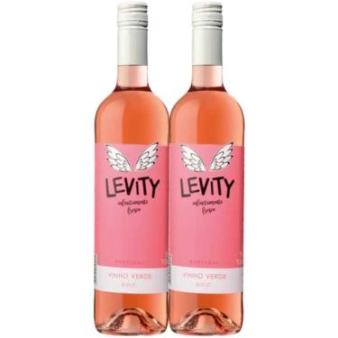 Imagem de Kit 2 Garrafas Vinho Verde Levity Rose 750ml