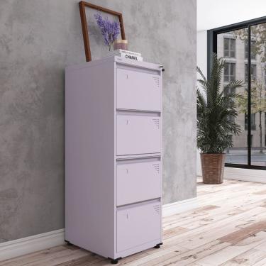 Imagem de Gaveteiro Arquivo De Aço 4 Gavetas 136,2cm X 57cm X 47cm Lilás