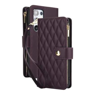 Imagem de MVVKKY Capa e alça de pulso transversal para Galaxy A55 5G (para Galaxy A55 5G/roxo escuro)