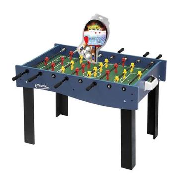 Imagem de MESA MULTI JOGOS 3 EM 1 KLOPF 1058 + Kit Ping-Pong