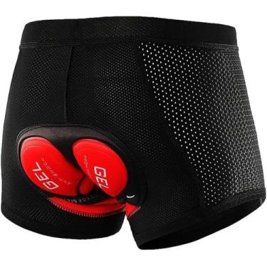 Imagem de Shorts De Ciclismo Shorts De Ciclismo Respiráveis Masculinos Calcinha De Ciclismo Almofada De Cueca De Bicicleta à Prova De Choque Mtb Roupa Interior De Bicicleta De Estrada Shorts Mas, A, XXL