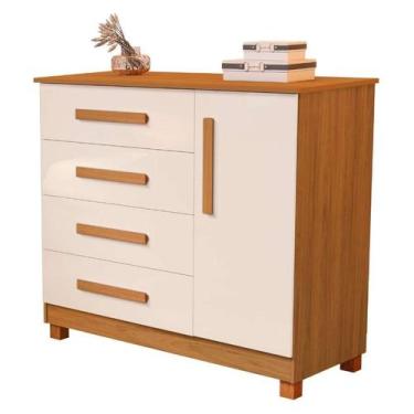Imagem de Cômoda Gaveteiro Organizadora com 4 Gavetas Sapateira 100% MDF Reforça