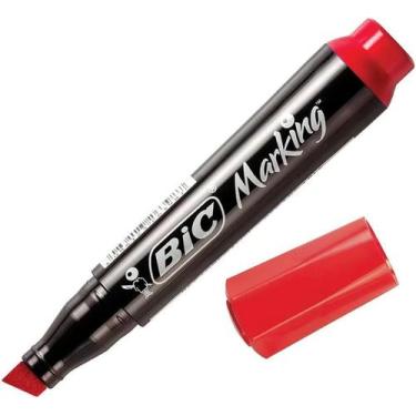 Imagem de Pincel marcador permanente marking recarregavel vermelho 904392 - bic