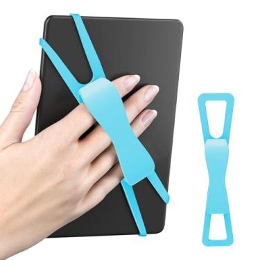 Imagem de SEPTBEAM Suporte ergonômico de silicone para Kindle e Teblets – Leitura manual, minimiza quedas e fadiga para Kindle Paperwhite/Kobo/Oasis/E-Book/Mini Teblets/telefone (azul)