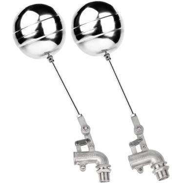 Imagem de Qiufa 1/2 3/4 1 2 Válvula De Esfera Flutuante De Cotovelo De Aço Inoxidável, Válvula Flutuante Ajustável De 360 °, Válvula De Controle De Fluxo De água Para Cisterna/Tanque, 2