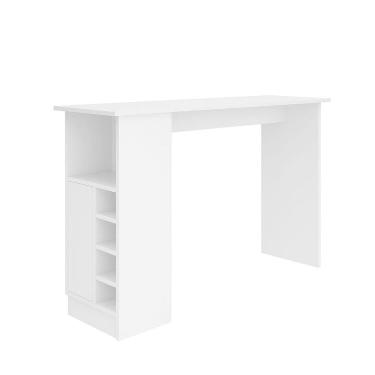 Imagem de Bancada para Cozinha com Adega 1 Porta com Prateleira Realeza Branco