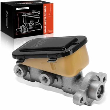 Imagem de A-Premium Cilindro mestre de freio com reservatório e tampa compatível com veículos Chevrolet, Buick, Oldsmobile, Pontiac e GMC - Malibu, El Camino, Monte Carlo, Regal, Century, Riviera, Cutlass